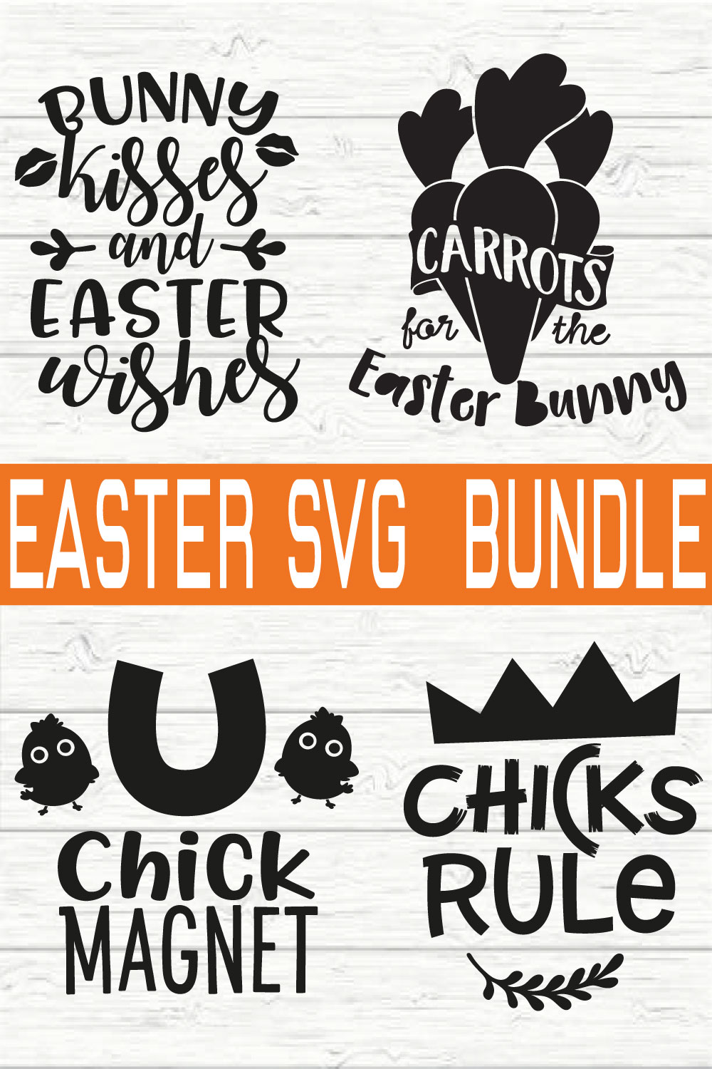 Easter Typography Bundle vol 3 pinterest preview image.