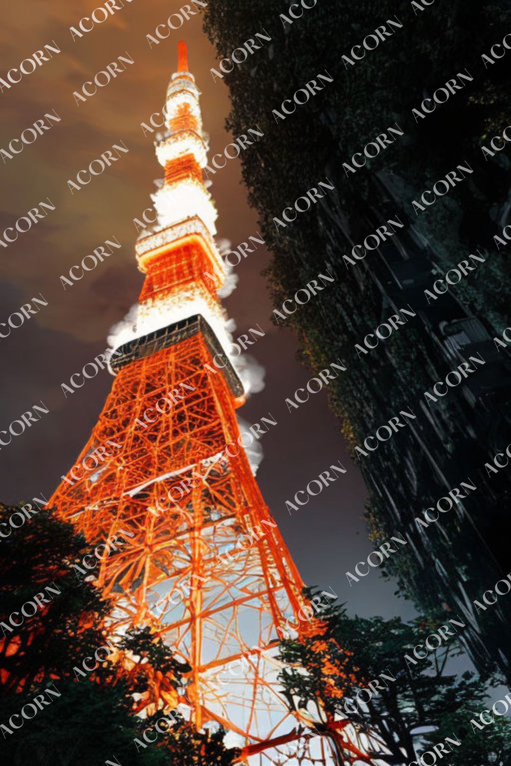 AI GENERATED TOKYO TOWER pinterest preview image.