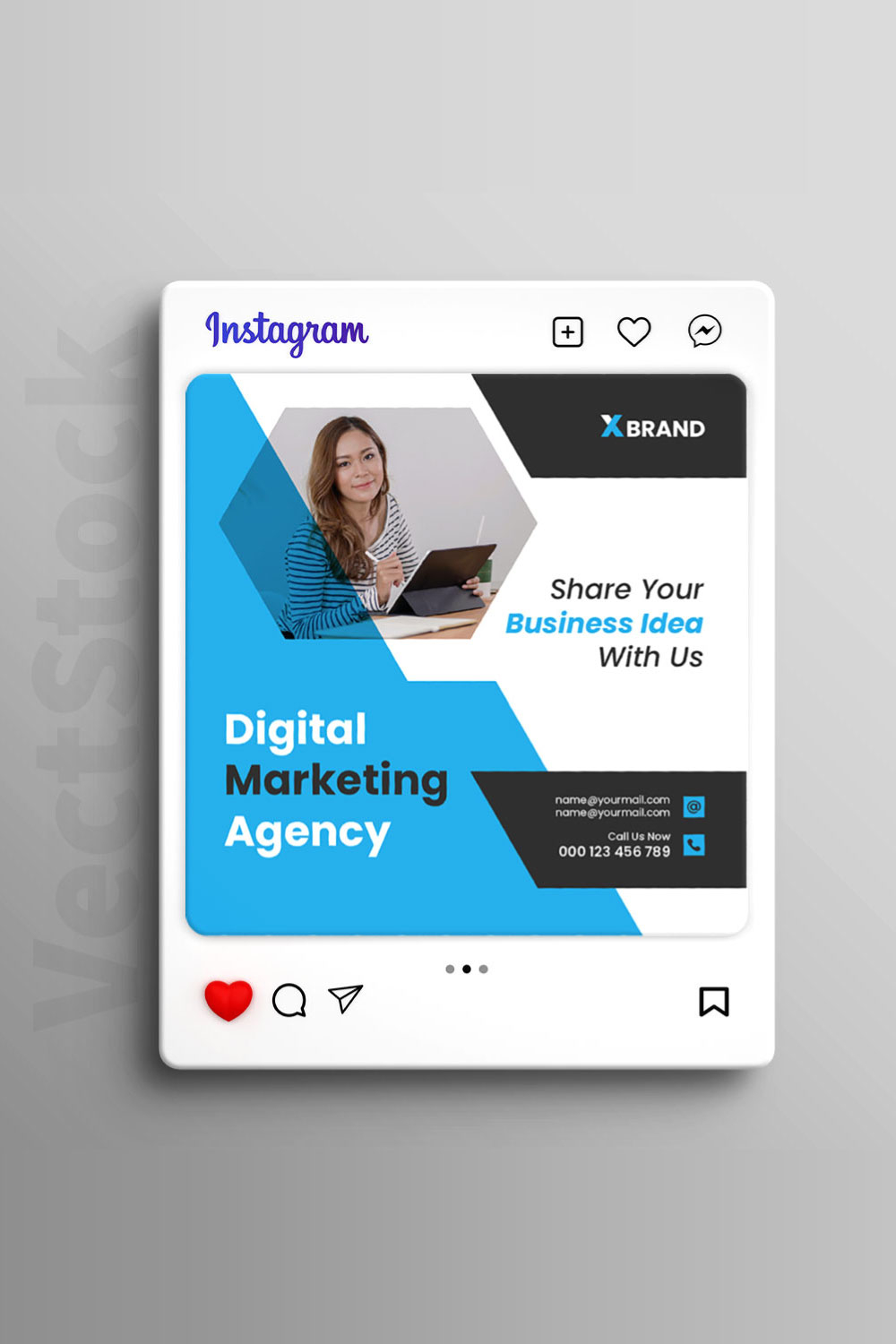 Business social media Instagram post and banner template design pinterest preview image.