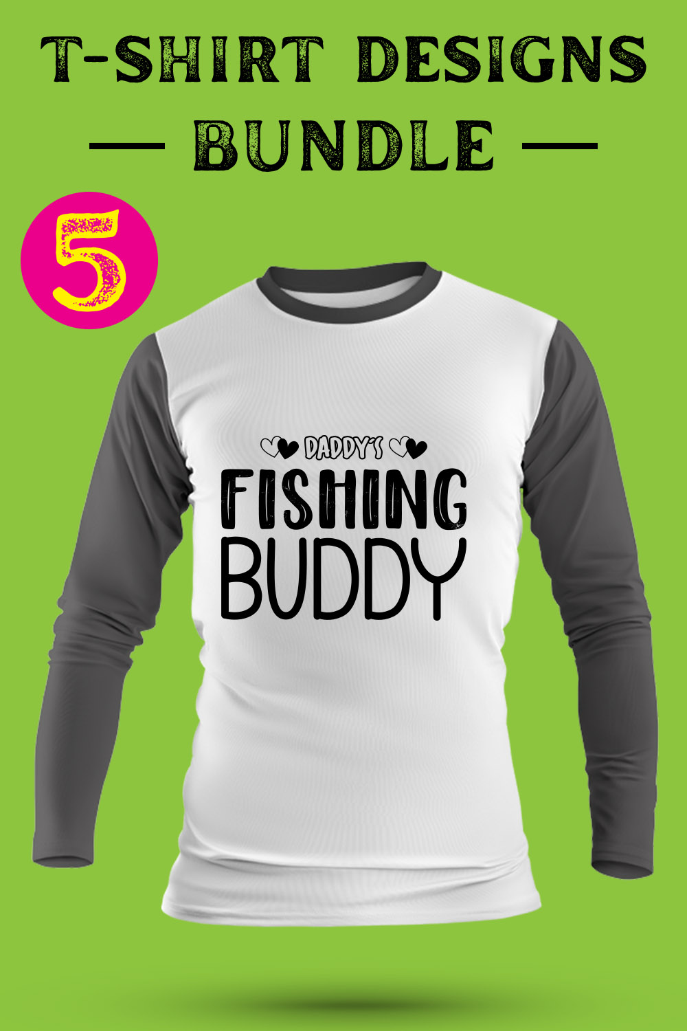 Fishing T Shirt Designs Bundle pinterest preview image.