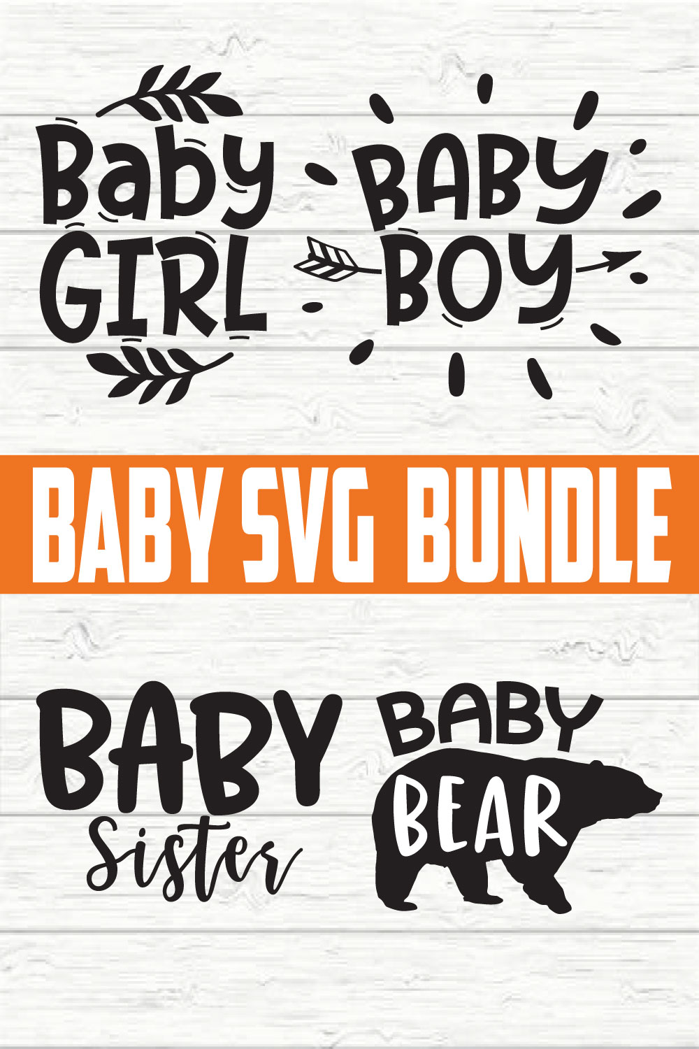 Baby Svg Bundle vol 18 pinterest preview image.
