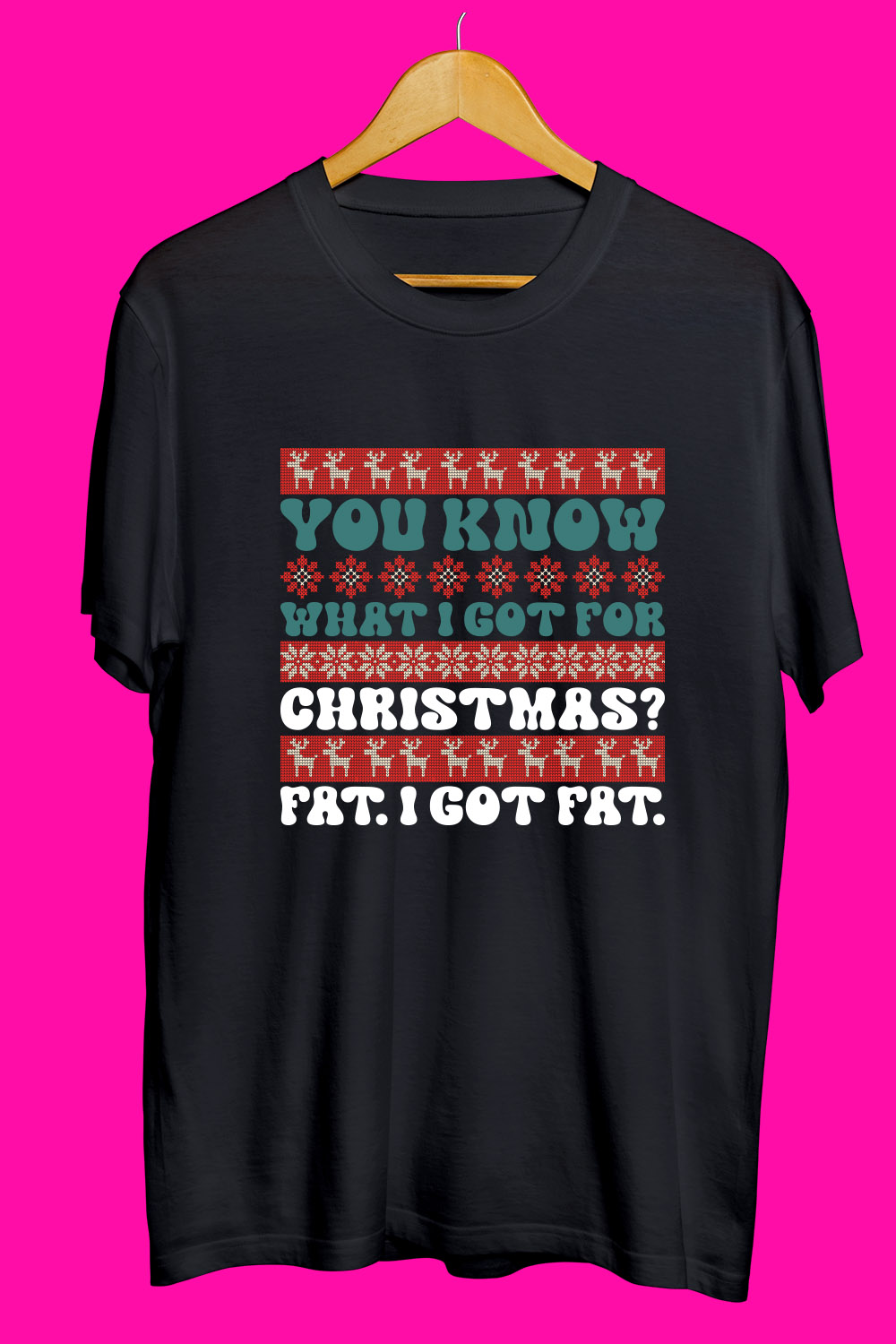 Christmas SVG T Shirt Designs Bundle pinterest preview image.