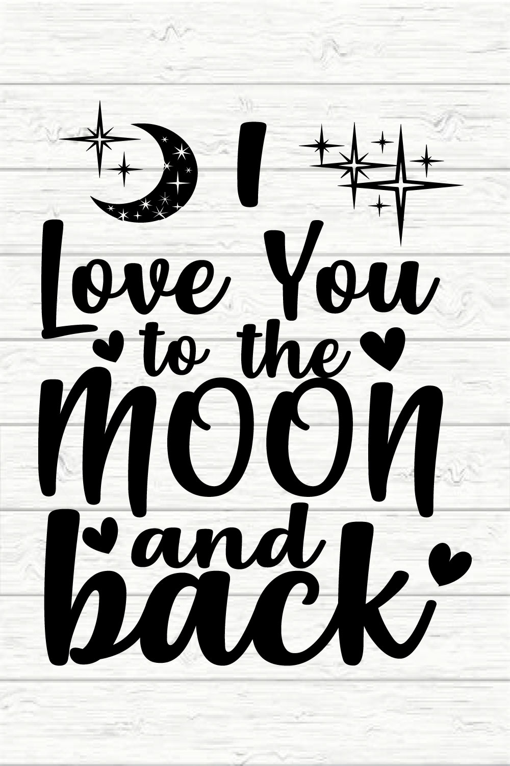 I love You To The Moon And Back pinterest preview image.