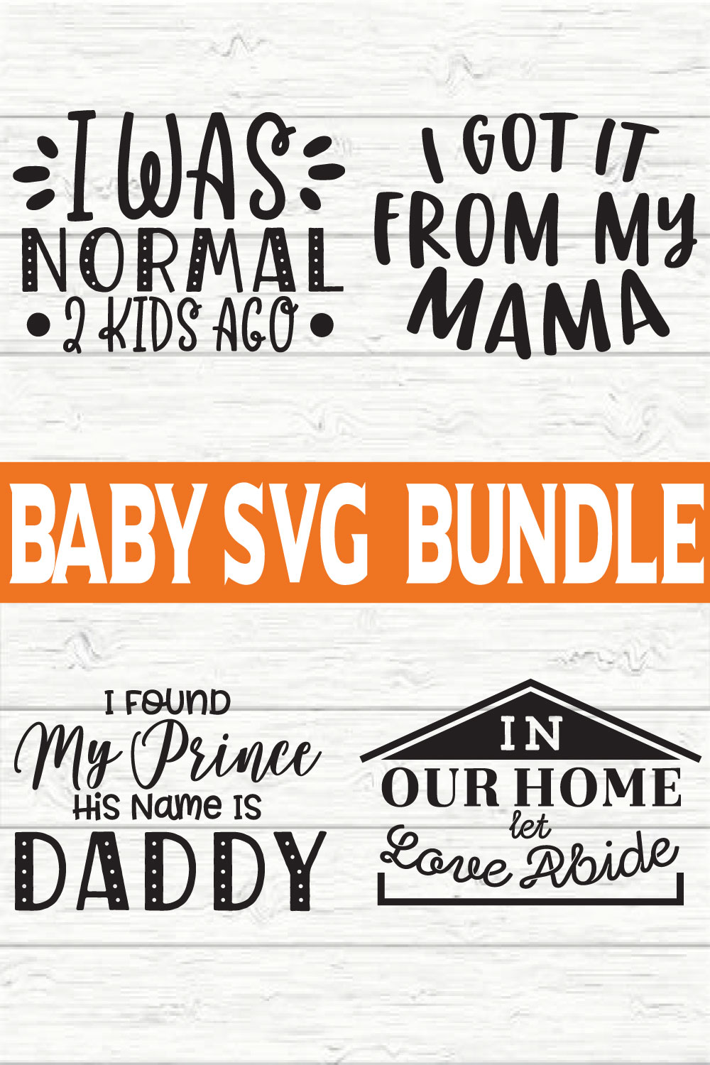 Baby Typography Bundle vol 3 pinterest preview image.
