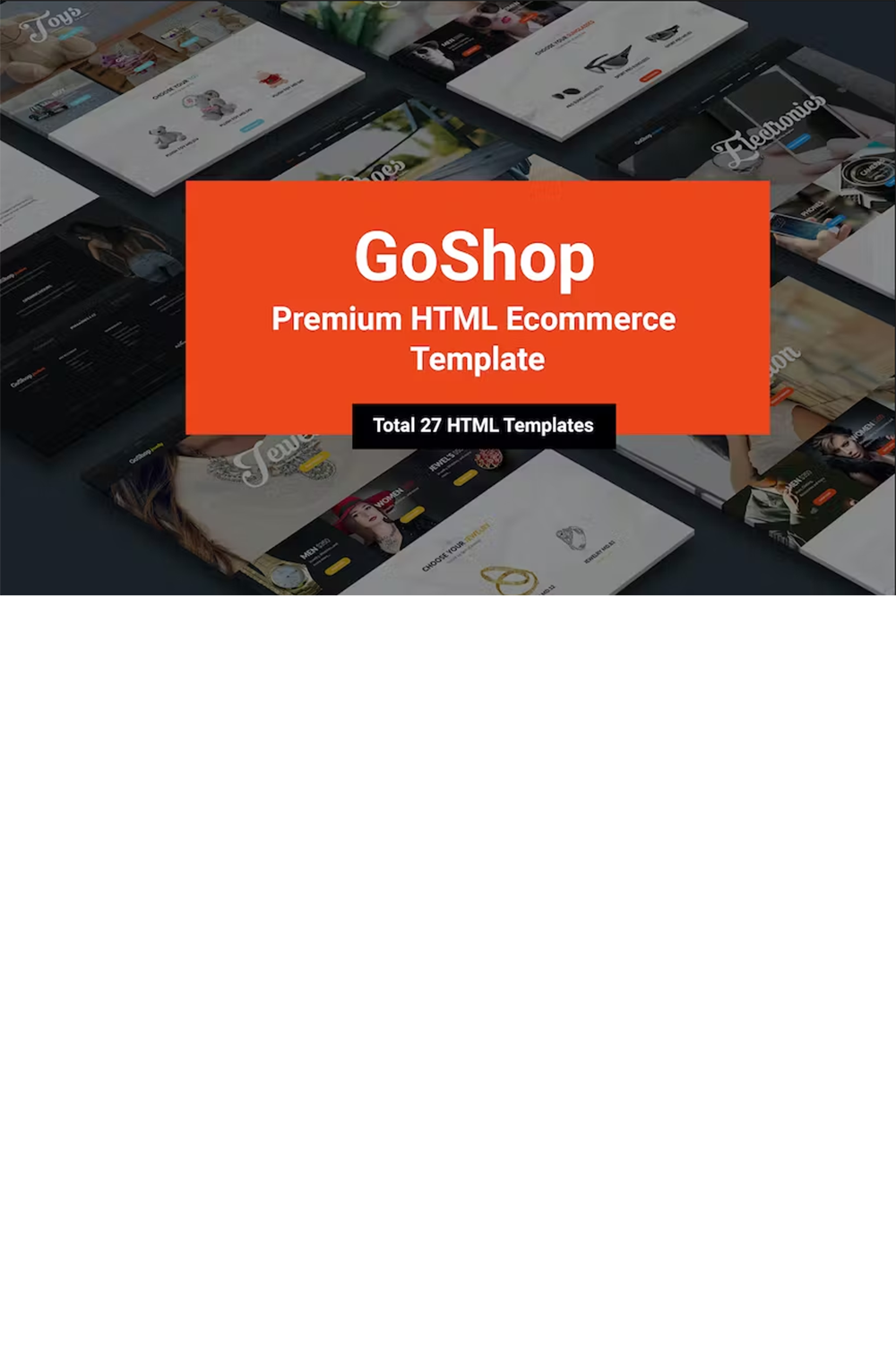 Free Goshop Ecommerce Website Template pinterest preview image.