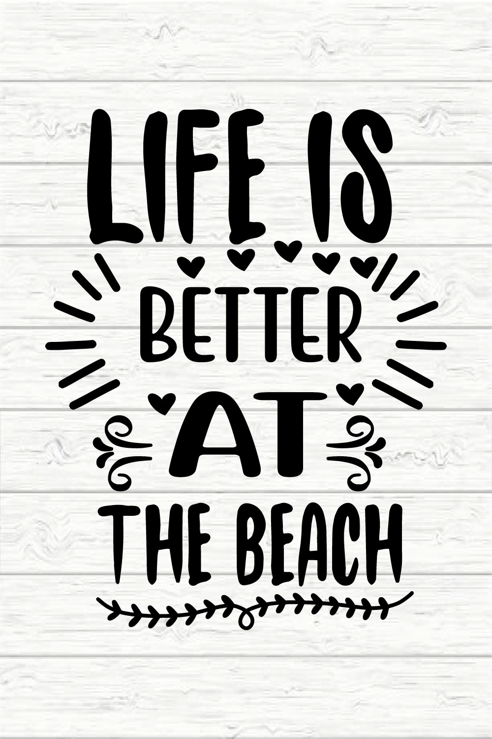 Life Is Better At The Beach pinterest preview image.