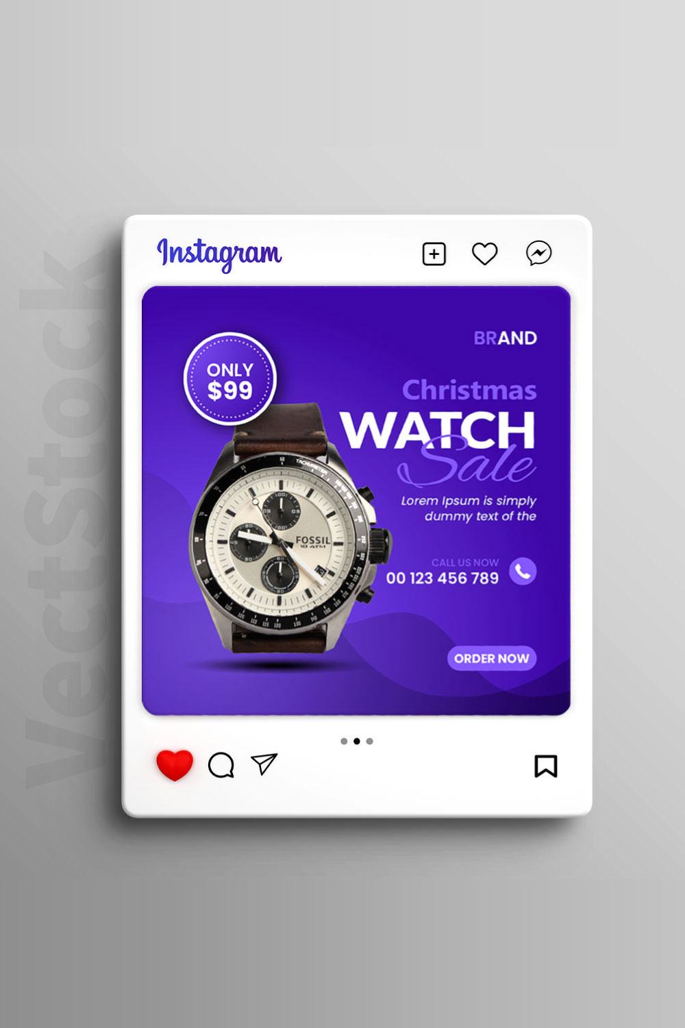 Smart watch brand product sale social media post banner design pinterest preview image.