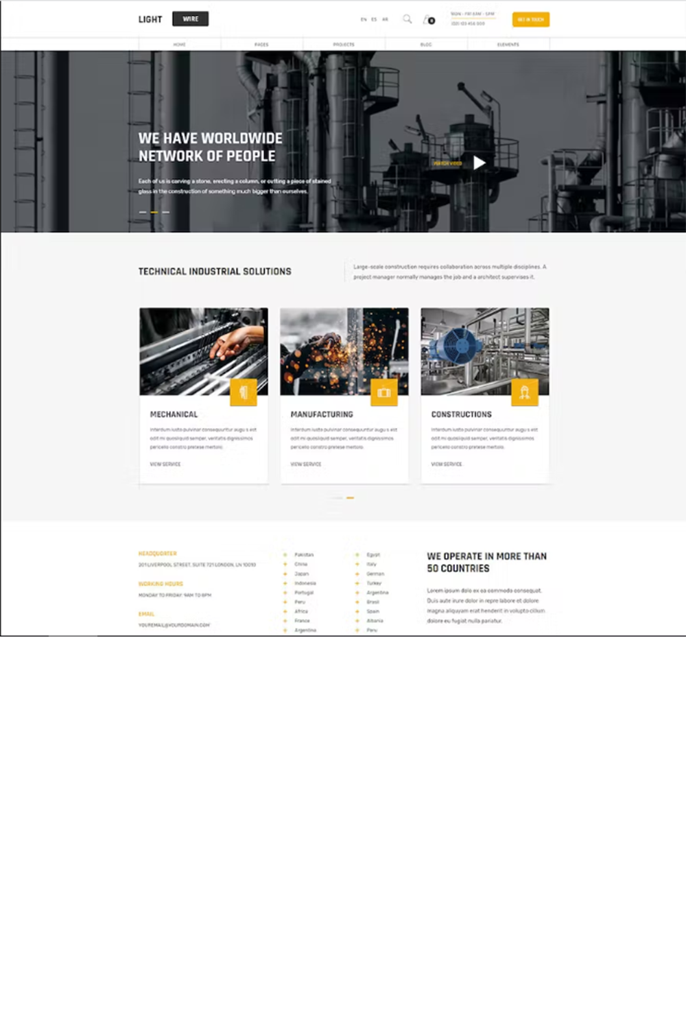 Free Construction And Industry Template pinterest preview image.