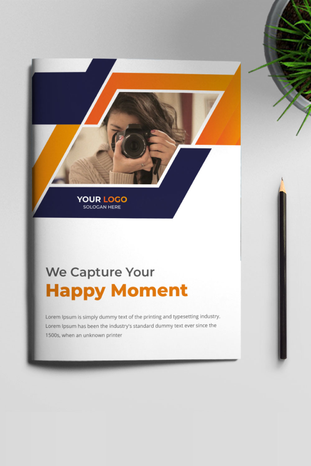 Photography Brochure Design Template pinterest preview image.