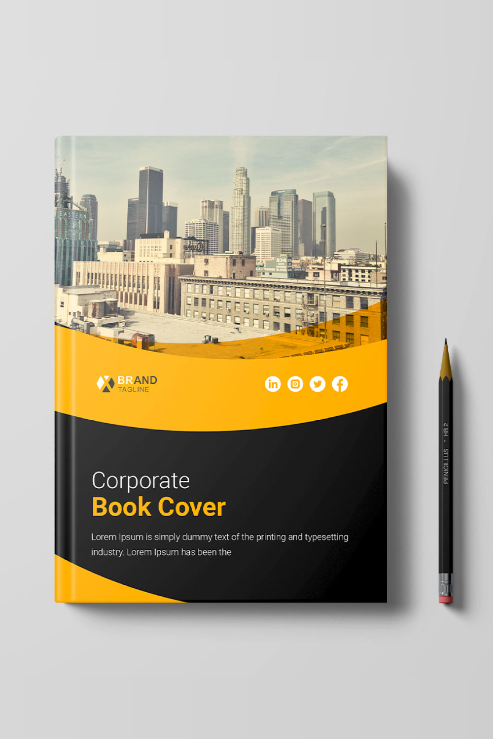 Corporate business book design annual report or brochure cover page pinterest preview image.