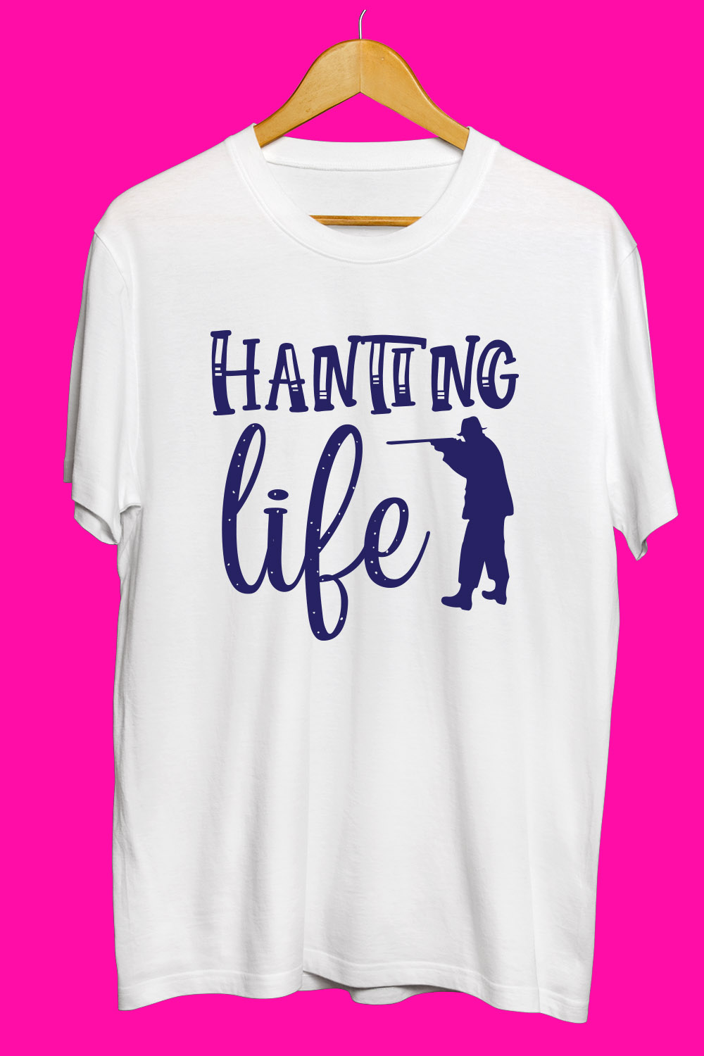 Hunting SVG T Shirt Designs Bundle pinterest preview image.