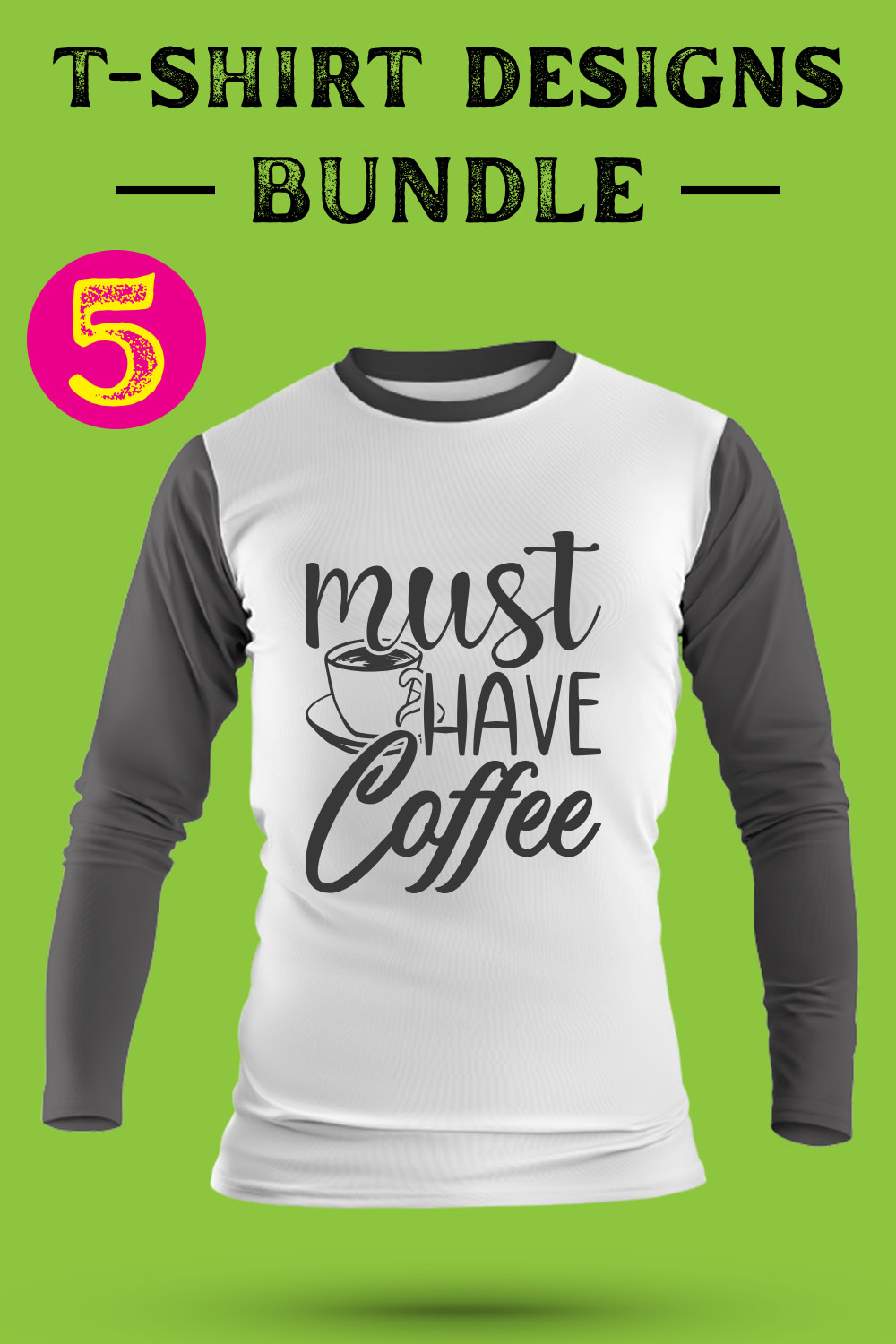 Coasters SVG T Shirt Designs Bundle pinterest preview image.