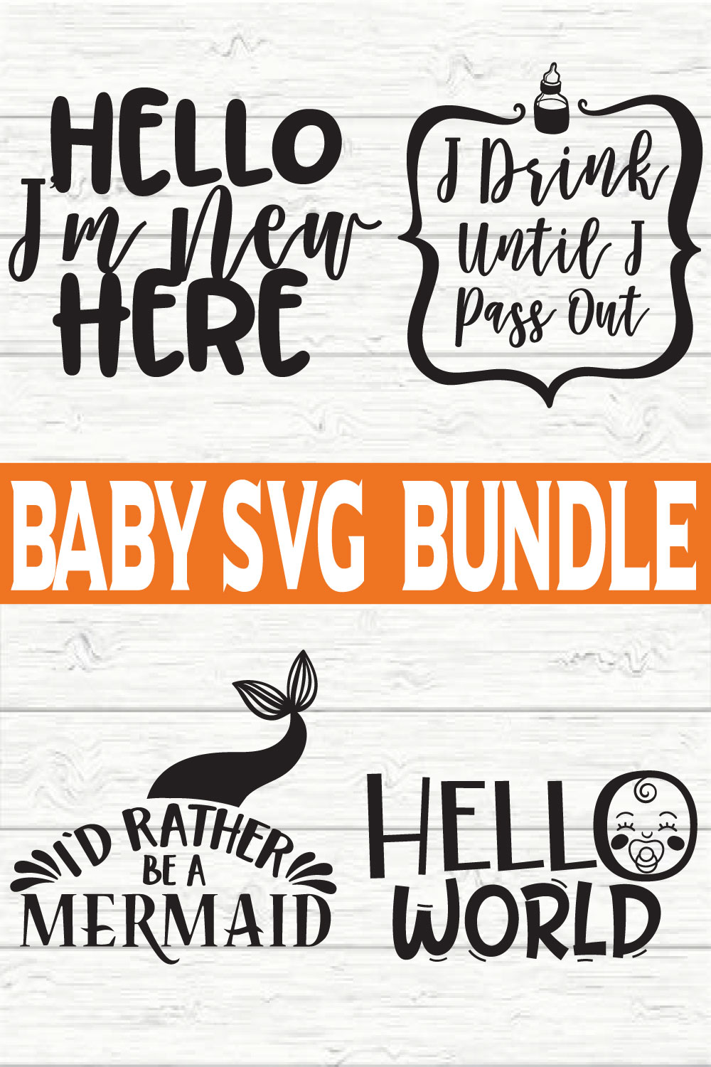 Baby Svg Bundle vol 2 pinterest preview image.