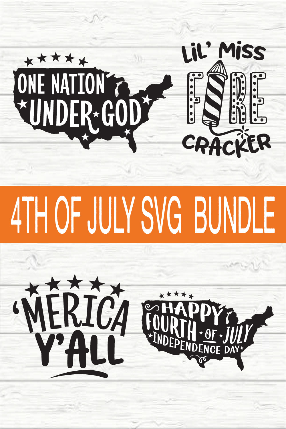 4th Of July Svg Bundle vol7 pinterest preview image.