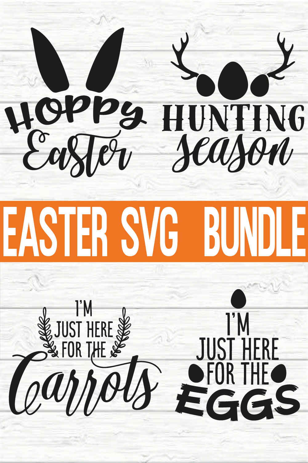 Easter Svg Design Bundle vol 10 pinterest preview image.