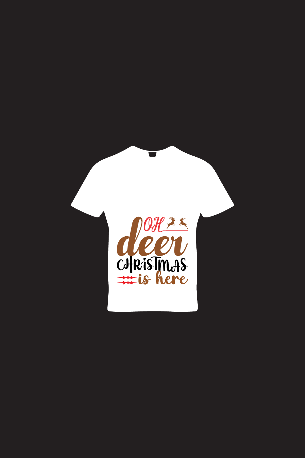 oh deer christmas is here pinterest preview image.