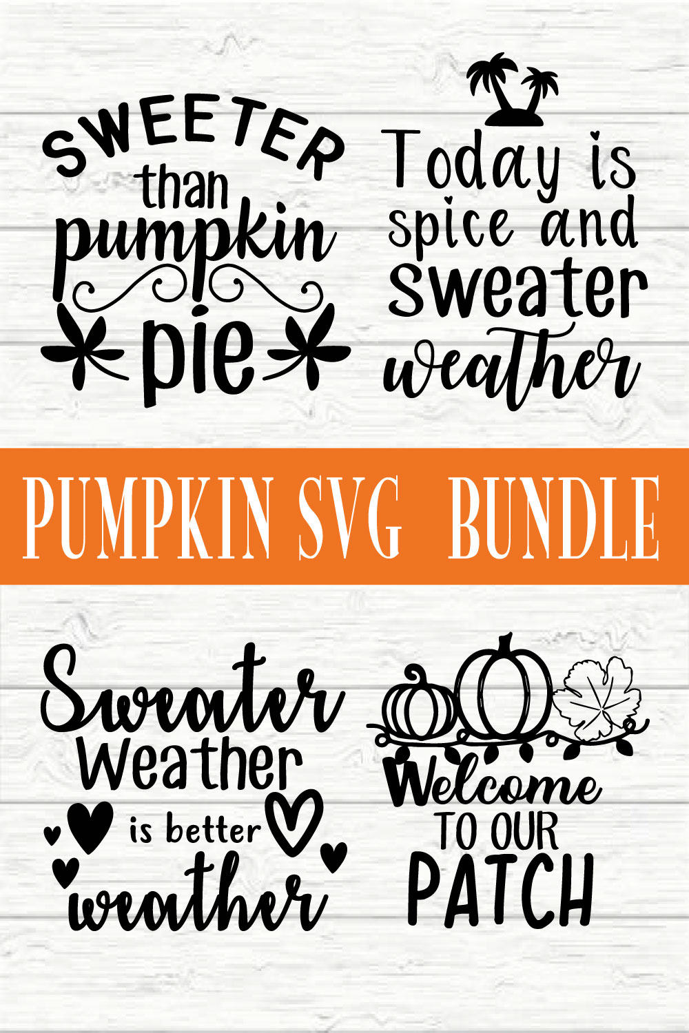 Pumpkin T Shirt Design Bundle vol 5 pinterest preview image.