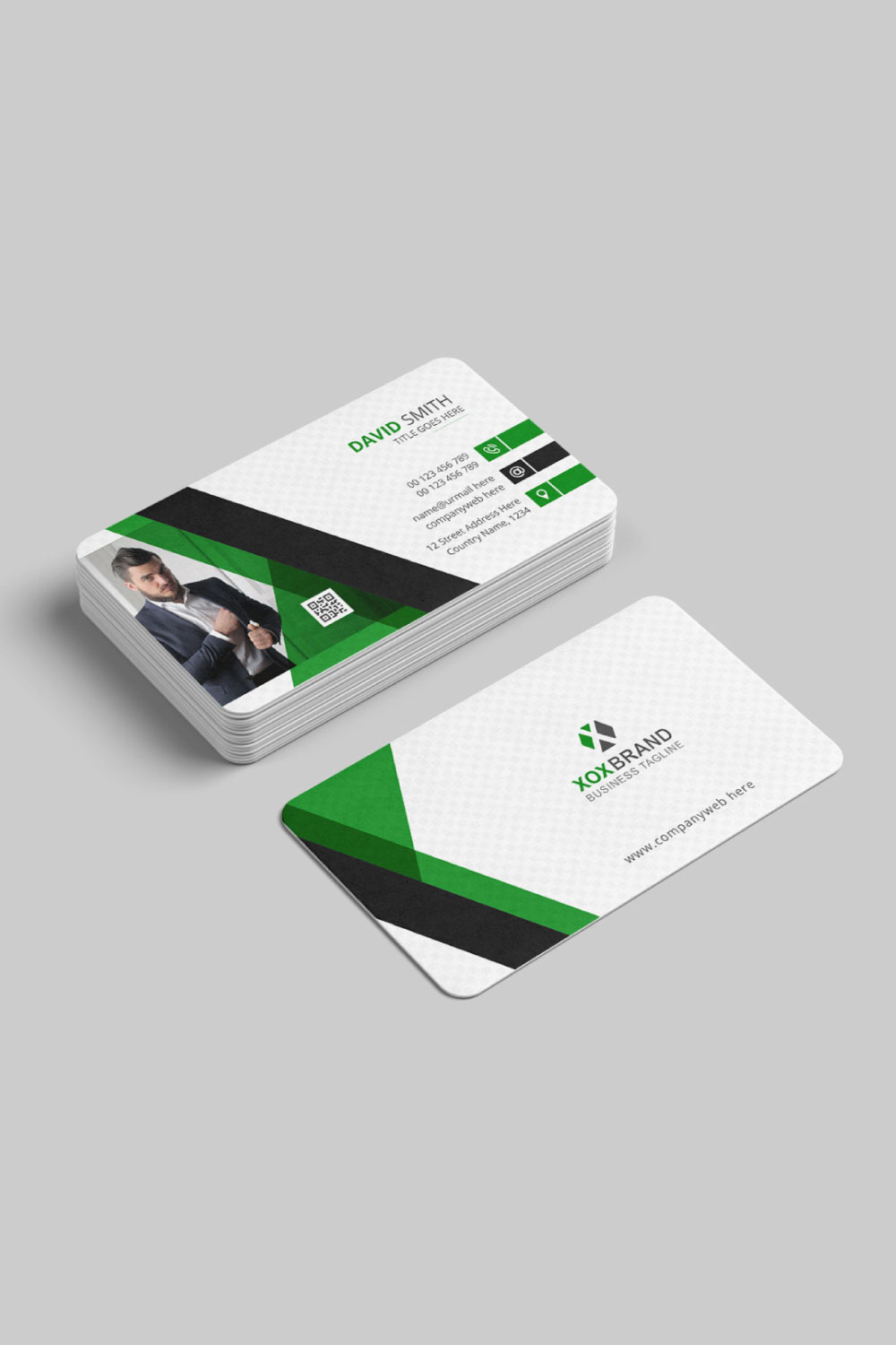 Creative business card design template pinterest preview image.