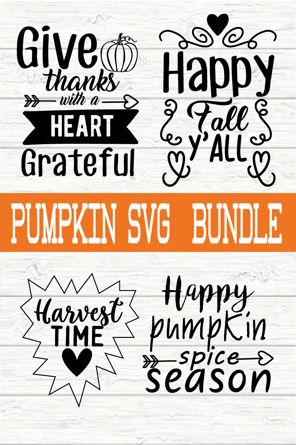 Pumpkin Svg Bundle vol 2 pinterest preview image.