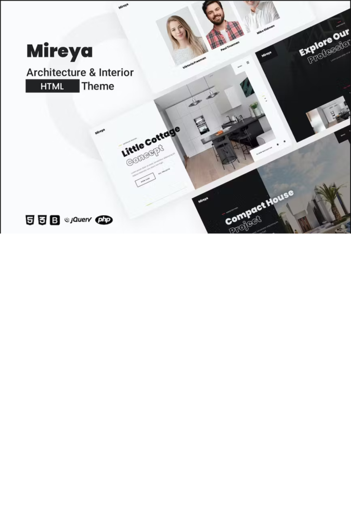 Free Architecture & Interior Website Template - MasterBundles