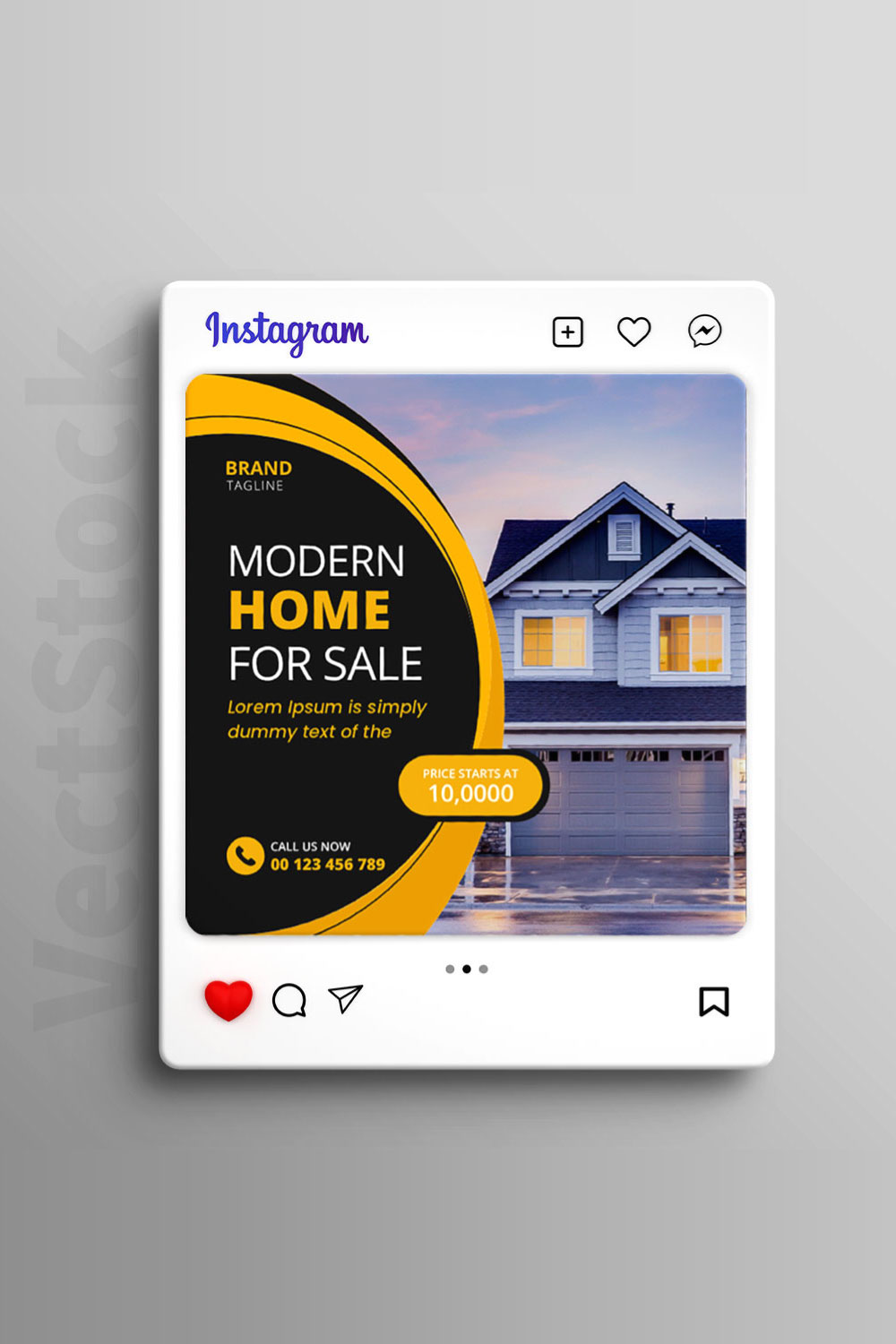 Real estate home sale social media instagram post pinterest preview image.