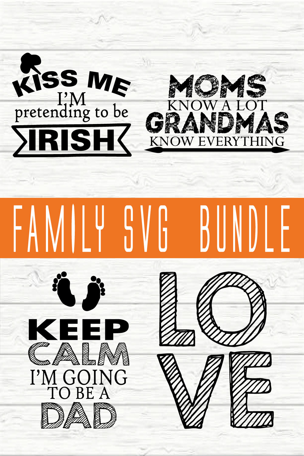 Family Svg Bundle vol 20 pinterest preview image.