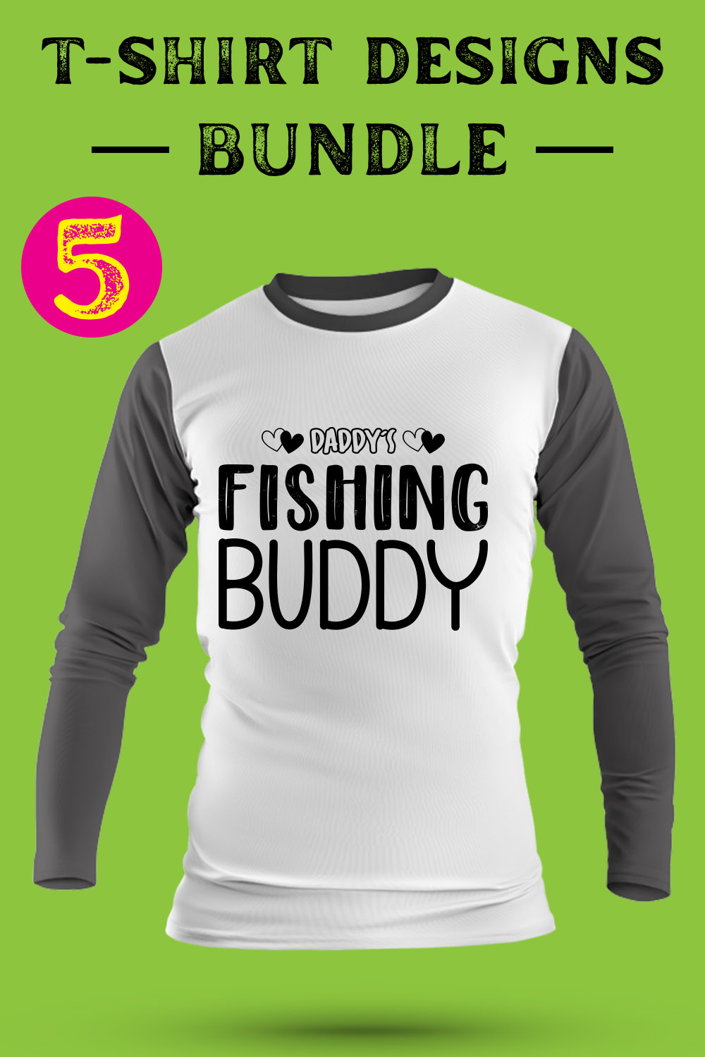 Fishing T Shirt Designs Bundle pinterest preview image.