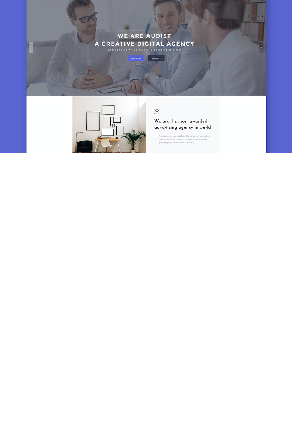 Free Audist Modern Portfolio HTML5 Template pinterest preview image.