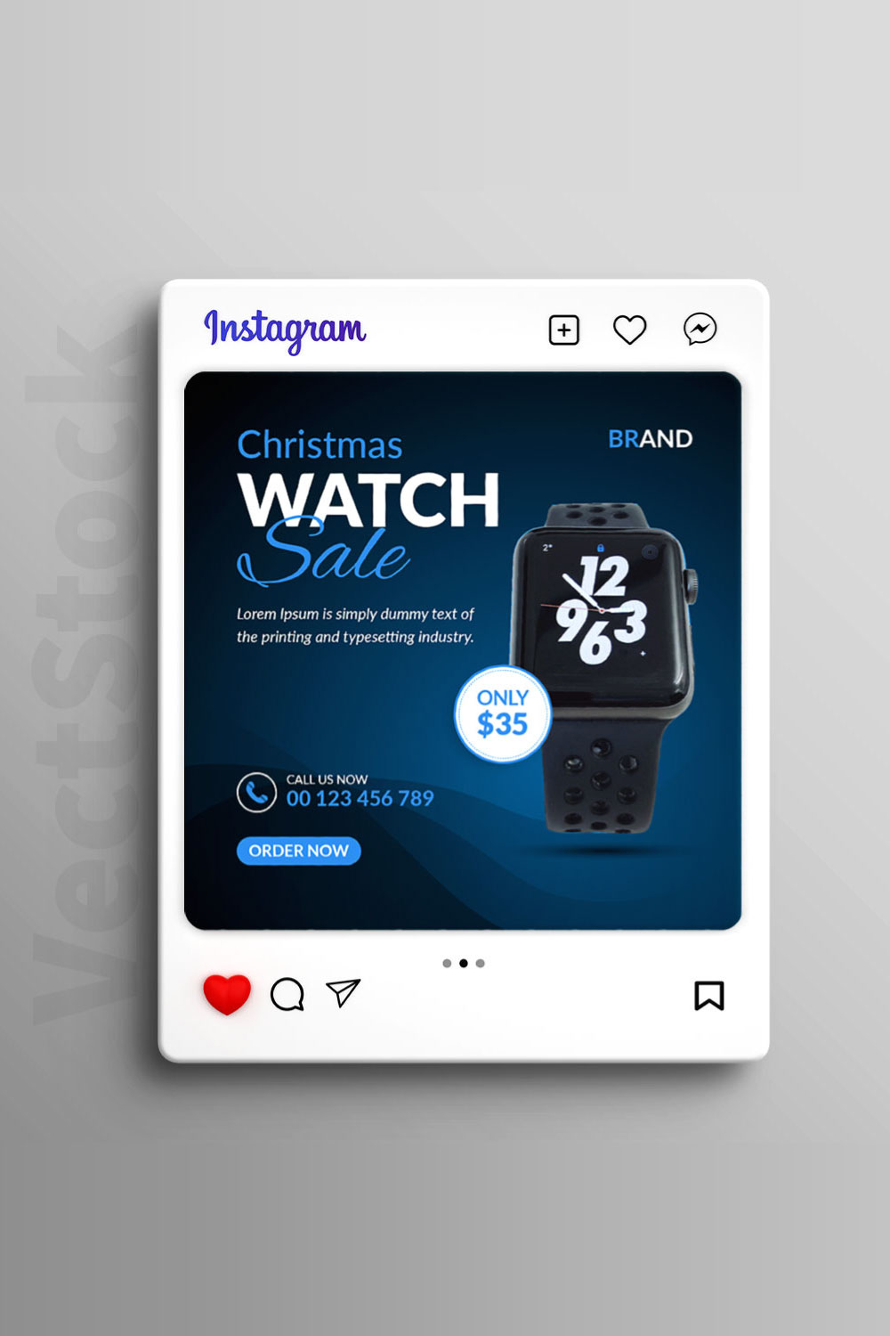 Christmas product offer and sale social media Instagram post template pinterest preview image.