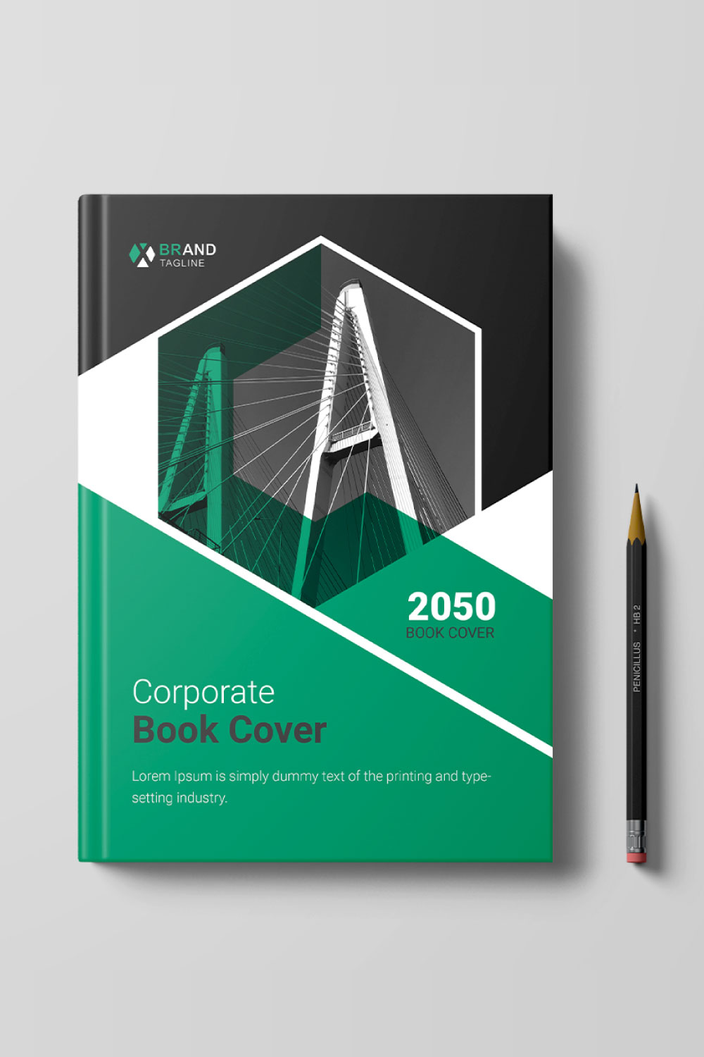 Corporate brochure cover design template pinterest preview image.