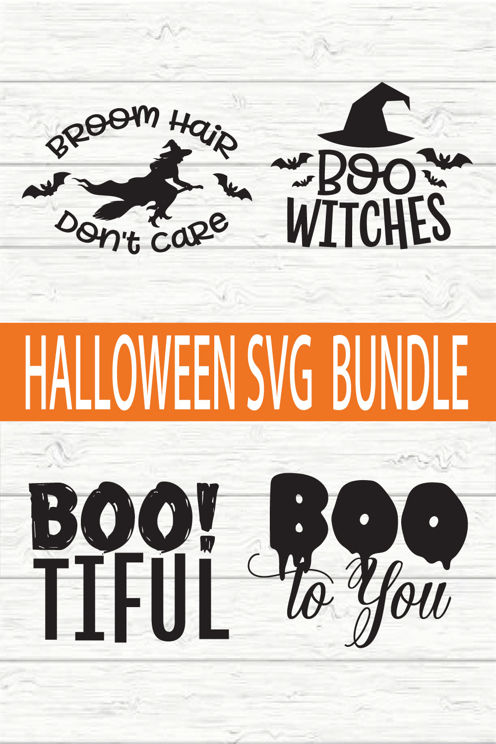 Halloween Design Bundle vol 4 pinterest preview image.