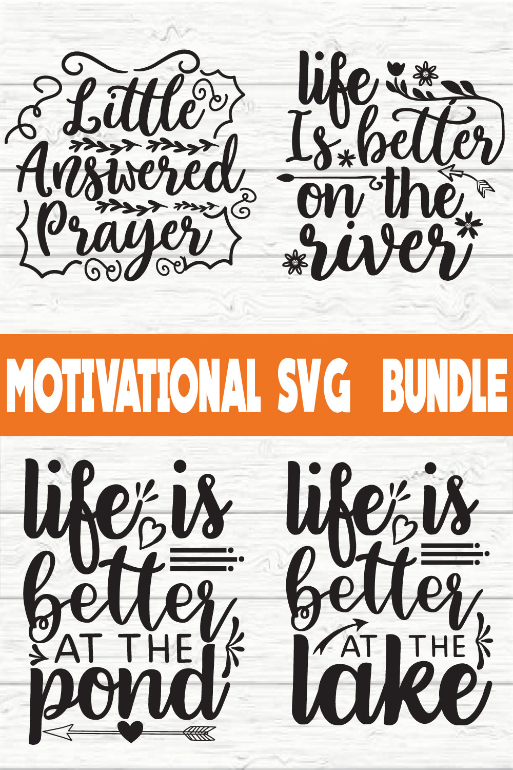 Motivational T Shirt Bundle vol 26 pinterest preview image.