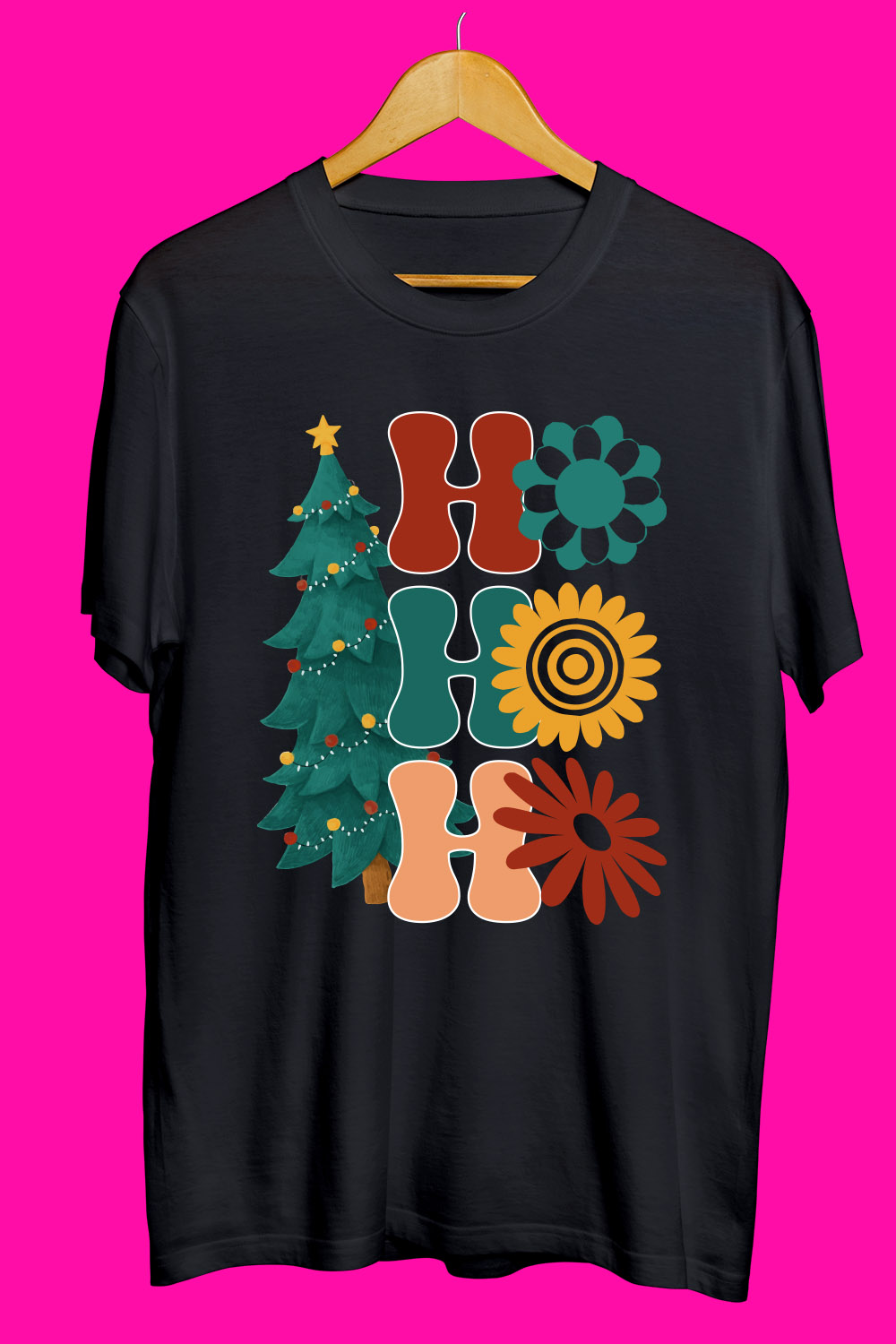 Christmas SVG T Shirt Designs Bundle pinterest preview image.