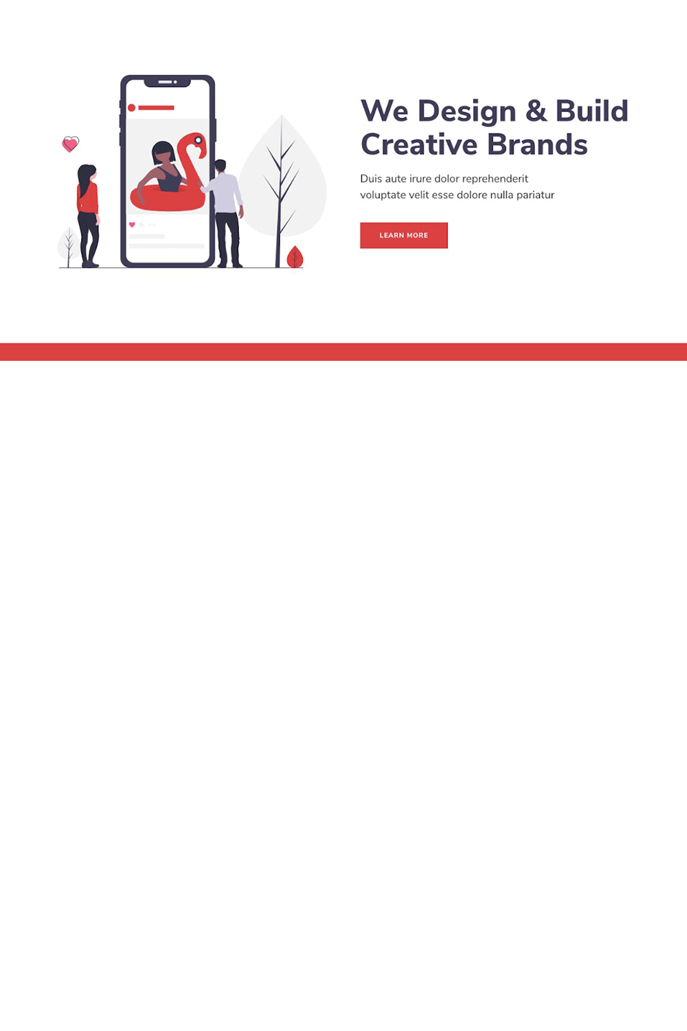 Free Digital Agency Website Template pinterest preview image.