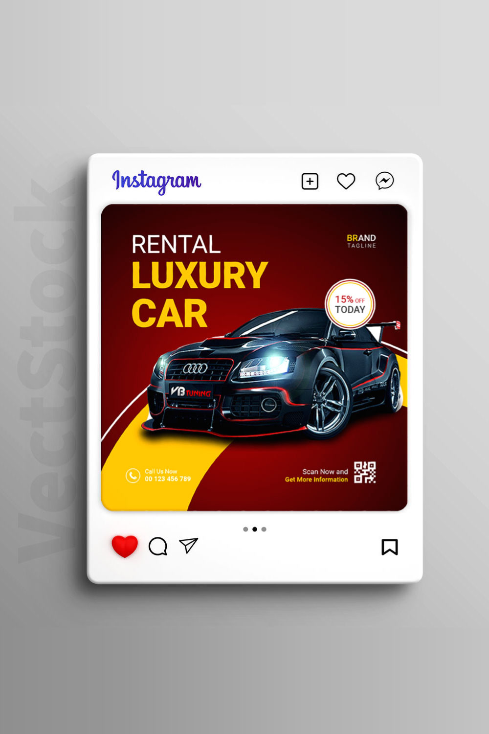 Car sale social media instagram post template pinterest preview image.