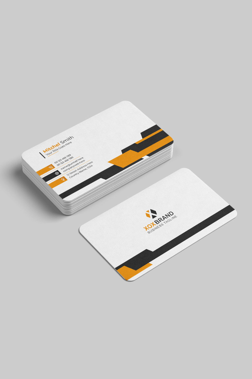 Modern business card design template pinterest preview image.