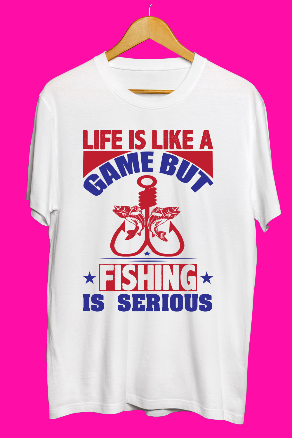 Fishing SVG T Shirt Designs Bundle pinterest preview image.