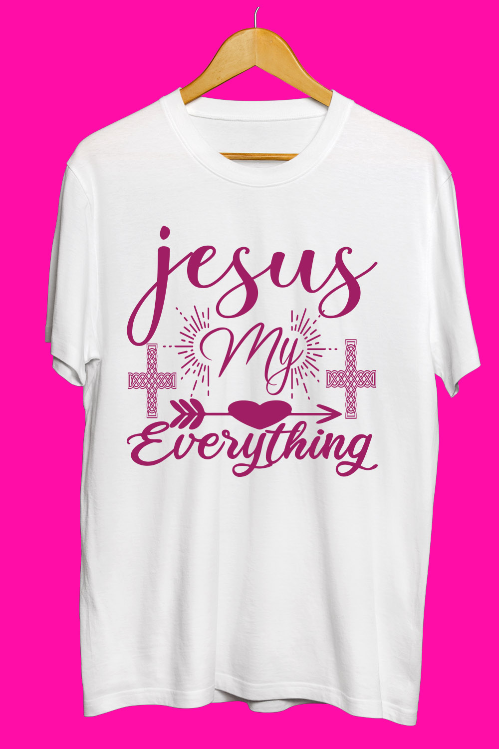 Jesus SVG T Shirt Designs Bundle pinterest preview image.