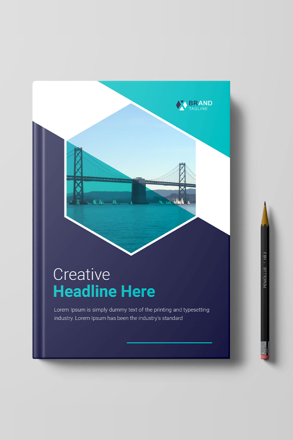 Corporate business book cover design template pinterest preview image.