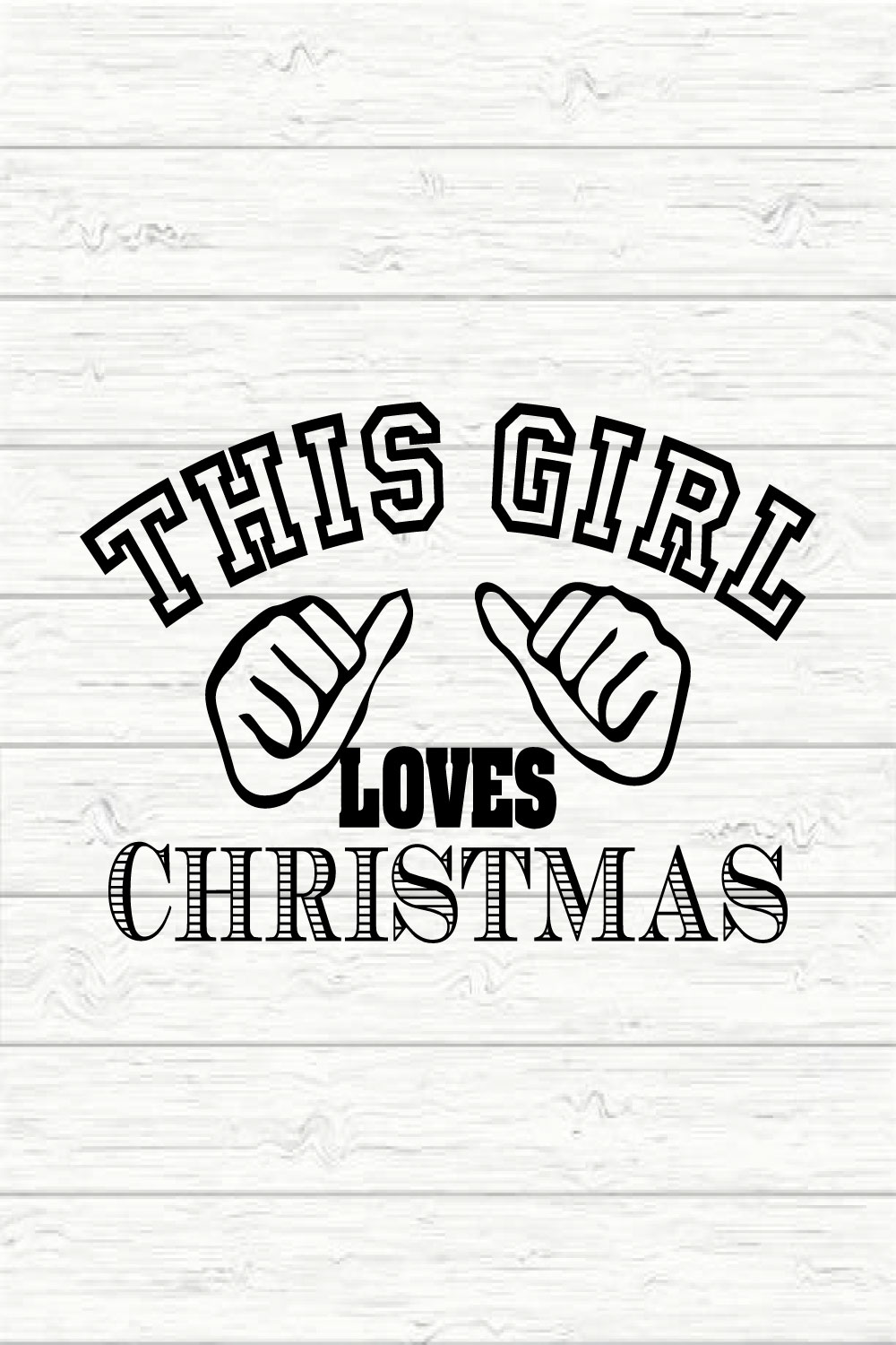 This Girl Loves Christmas pinterest preview image.