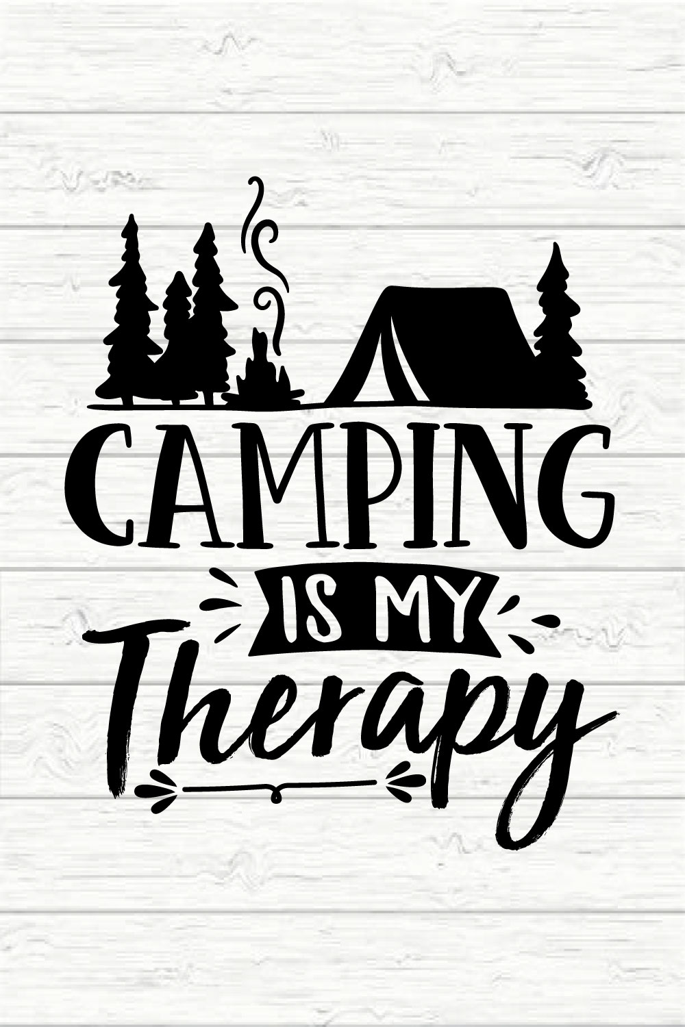 Camping Is My Therapy pinterest preview image.