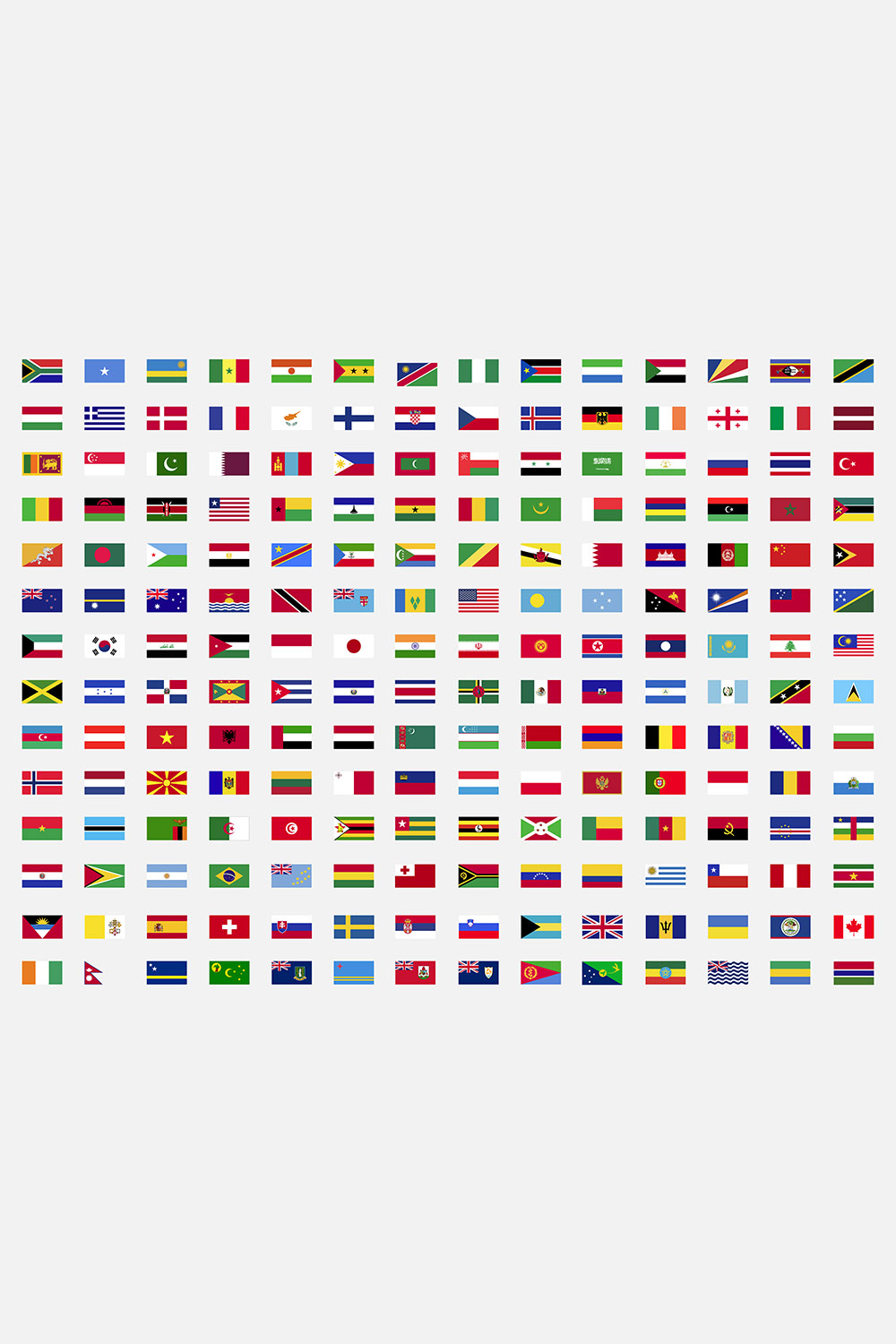 196 countries flags pinterest preview image.