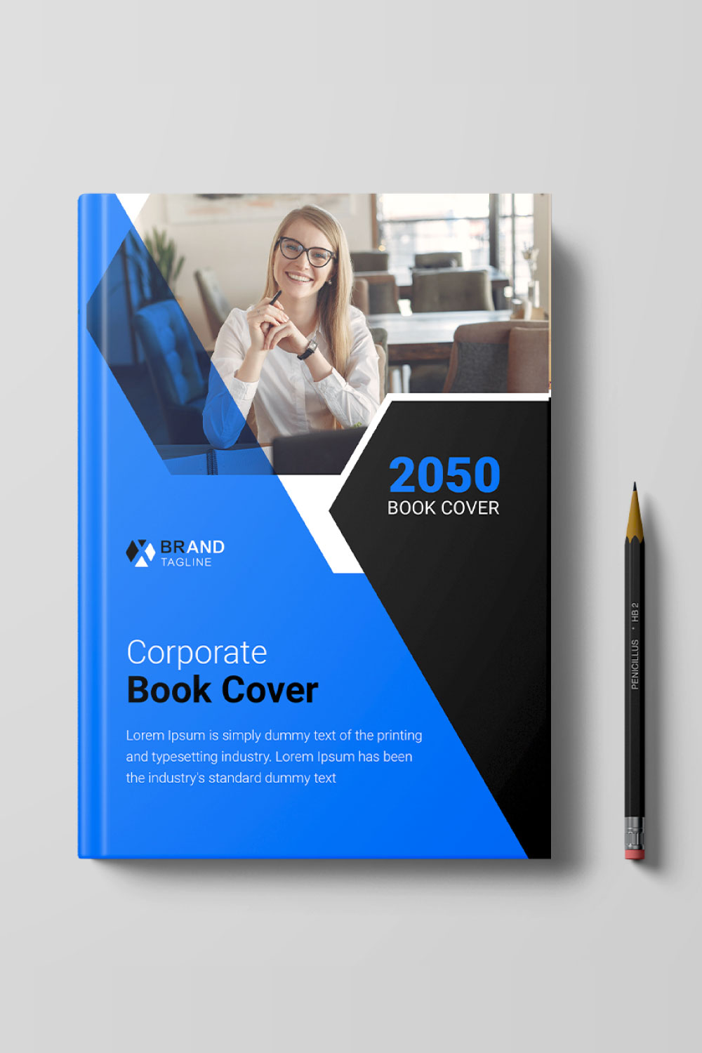 Creative book cover design template pinterest preview image.