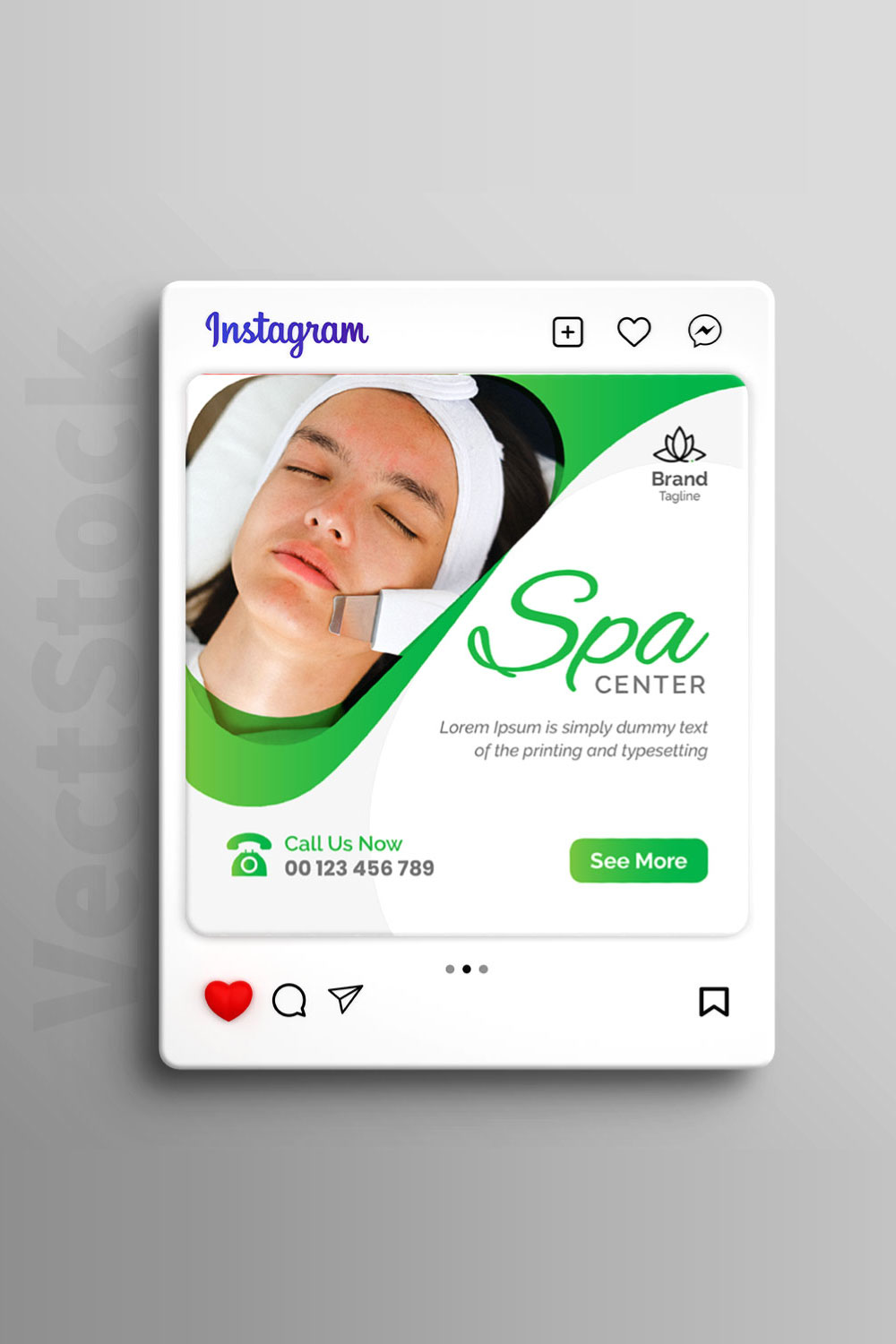 Spa instagram post pinterest preview image.