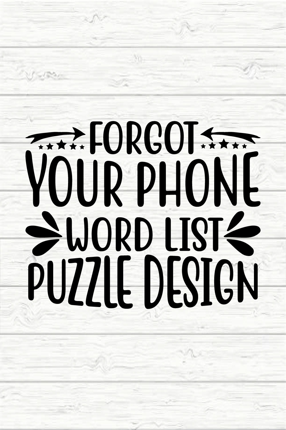 Forgot Your Phone Word List Puzzle Design pinterest preview image.