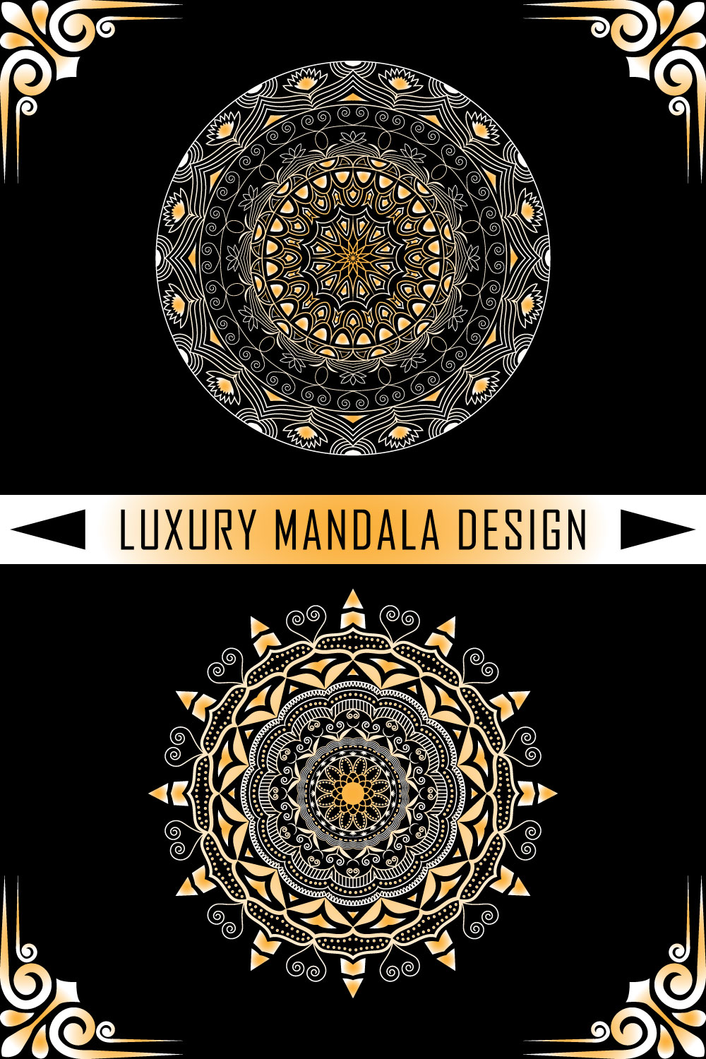 02 Luxury Mandala Design pinterest preview image.