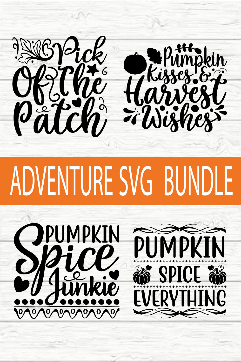 Autumn Typography Bundle vol 3 pinterest preview image.