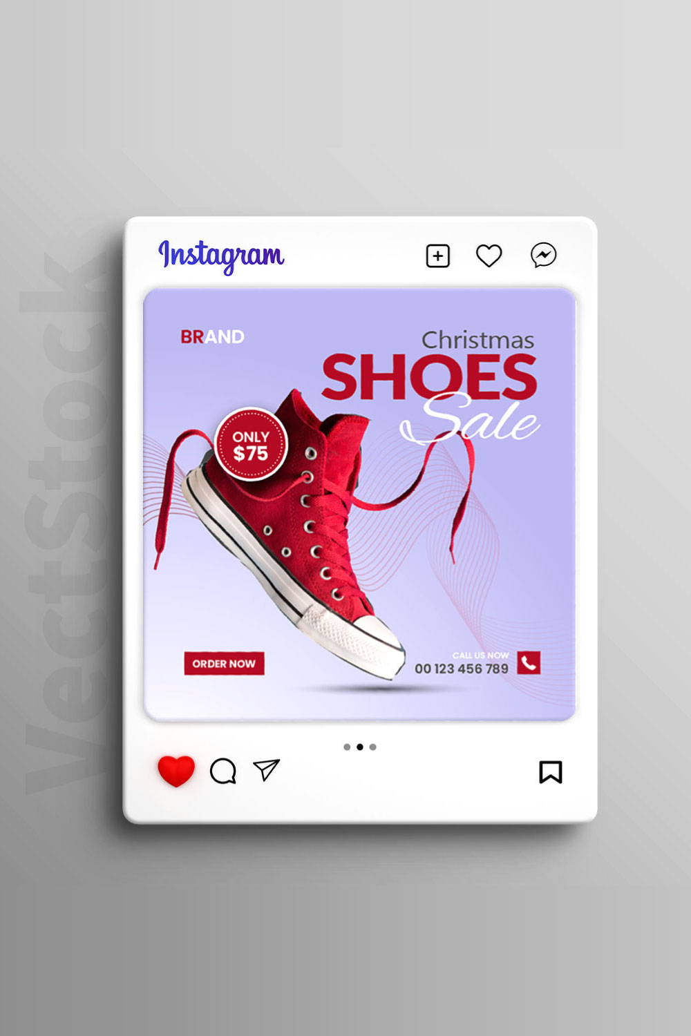 Shoes sale for social media post or square banner template design pinterest preview image.