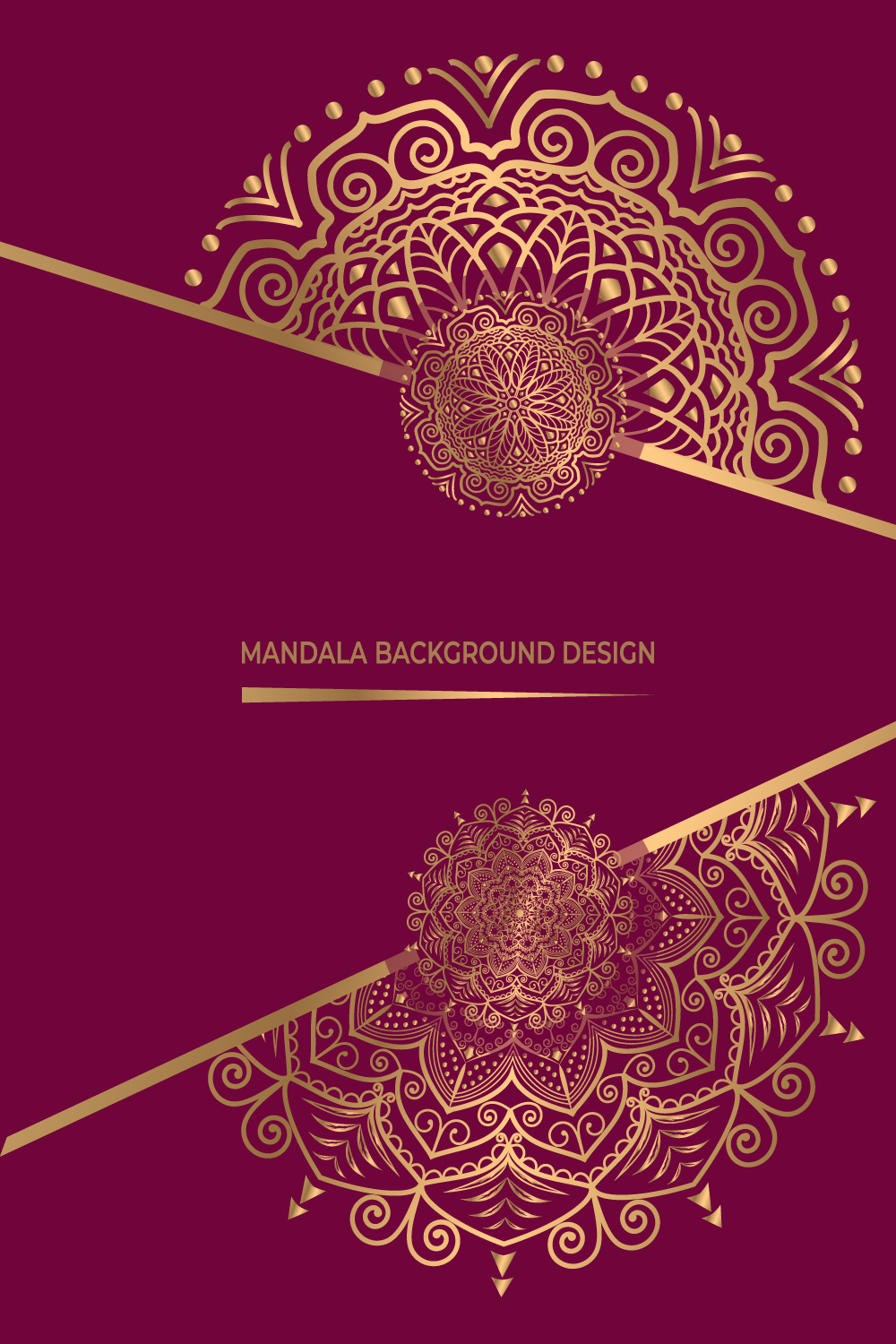 02, Mandala background design pinterest preview image.
