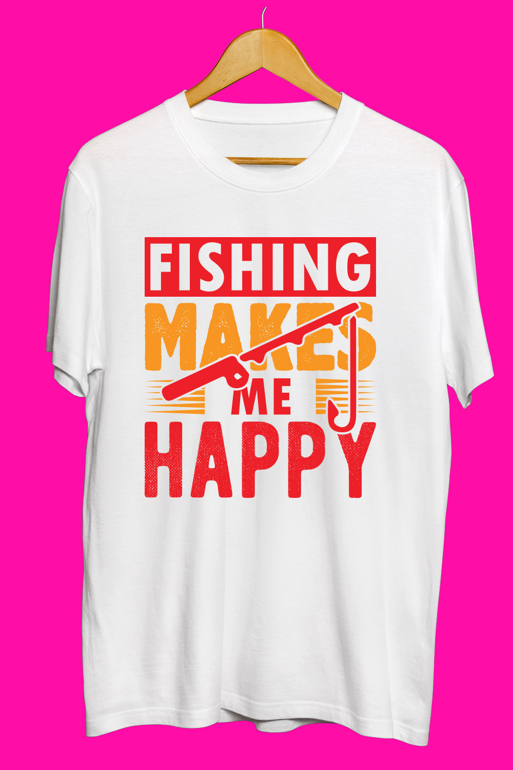 Fishing SVG T Shirt Designs Bundle pinterest preview image.